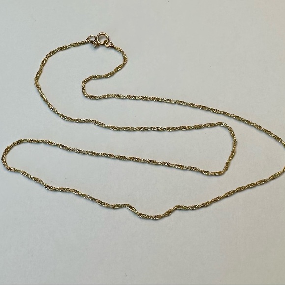 Solid 14k Yellow Gold Necklace ~ 18